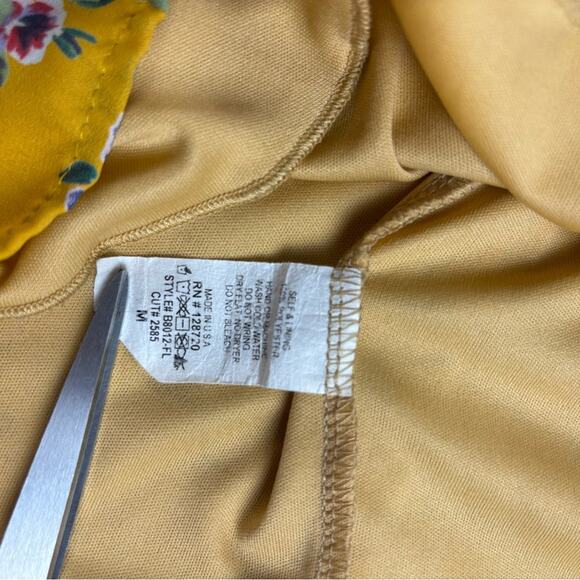 Blue Rain Yellow Bubble Mini Skirt size M, Elastic waist band, Y2K style Floral - Picture 6 of 11